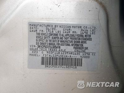 Zdjęcie 12 z 12 samochodu: 2020 NISSAN KICKS SV VIN:3N1CP5CV7LL525418 - miniatura