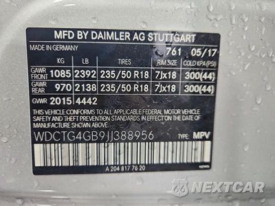Zdjęcie 12 z 12 samochodu: 2018 MERCEDES-BENZ GLA 250 4MATIC VIN:WDCTG4GB9JJ388956 - miniatura