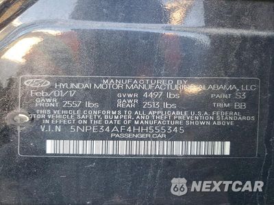 Zdjęcie 12 z 12 samochodu: 2017 HYUNDAI SONATA SPORT VIN:5NPE34AF4HH555345 - miniatura