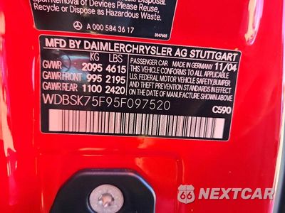 Zdjęcie 12 z 12 samochodu: 2005 MERCEDES-BENZ SL 500 VIN:WDBSK75F95F097520 - miniatura