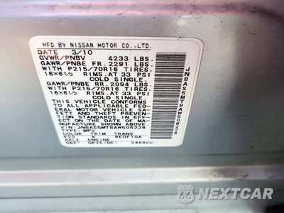 Zdjęcie 14 z 14 samochodu: 2010 NISSAN ROGUE SL VIN:JN8AS5MT8AW506226 - miniatura