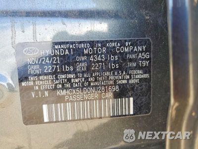 Zdjęcie 12 z 12 samochodu: 2022 HYUNDAI IONIQ LIMITED VIN:KMHCX5LD0NU281698 - miniatura