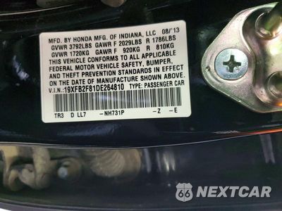 Zdjęcie 13 z 13 samochodu: 2013 HONDA CIVIC EX VIN:19XFB2F81DE264810 - miniatura