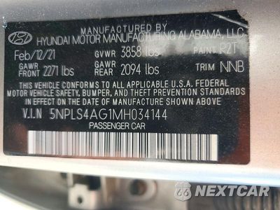 Zdjęcie 13 z 13 samochodu: 2021 HYUNDAI ELANTRA SEL VIN:5NPLS4AG1MH034144 - miniatura
