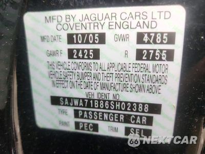 Zdjęcie 12 z 12 samochodu: 2006 JAGUAR XJ8 VIN:SAJWA71B86SH02388 - miniatura