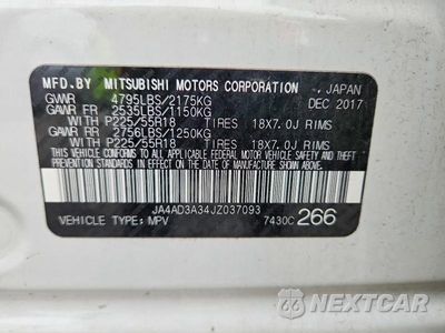 Zdjęcie 13 z 13 samochodu: 2018 MITSUBISHI OUTLANDER SE VIN:JA4AD3A34JZ037093 - miniatura