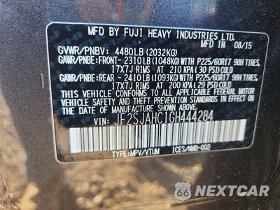 Zdjęcie 13 z 13 samochodu: 2016 SUBARU FORESTER 2.5I LIMITED VIN:JF2SJAHC1GH444284 - miniatura
