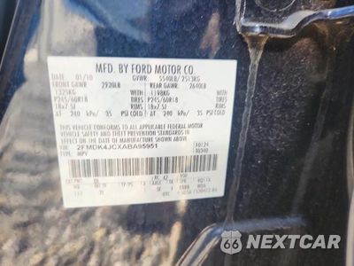 Zdjęcie 13 z 13 samochodu: 2010 FORD EDGE SEL VIN:2FMDK4JCXABA95951 - miniatura