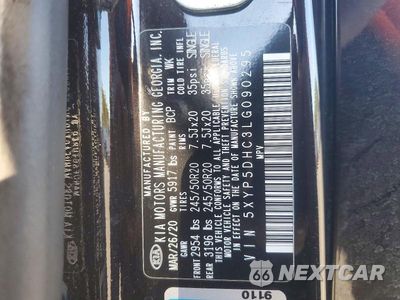 Zdjęcie 13 z 13 samochodu: 2020 KIA TELLURIDE SX VIN:5XYP5DHC3LG090295 - miniatura
