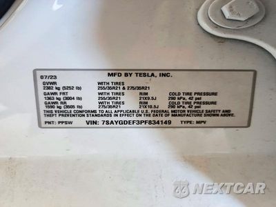 Zdjęcie 13 z 13 samochodu: 2023 TESLA MODEL Y VIN:7SAYGDEF3PF834149 - miniatura