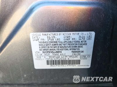 Zdjęcie 12 z 12 samochodu: 2020 NISSAN KICKS SV VIN:3N1CP5CV5LL494914 - miniatura