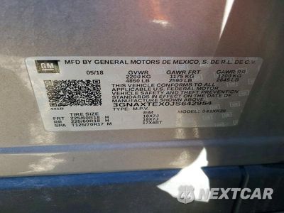 Zdjęcie 13 z 13 samochodu: 2018 CHEVROLET EQUINOX LT VIN:3GNAXTEX0JS642954 - miniatura