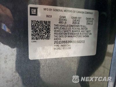 Zdjęcie 12 z 12 samochodu: 2019 CHEVROLET IMPALA PREMIER VIN:2G1105S39K9158203 - miniatura