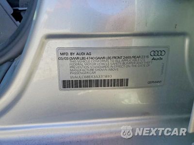 Zdjęcie 12 z 12 samochodu: 2003 AUDI A4 1.8T QUATTRO VIN:WAULC68E43A331893 - miniatura