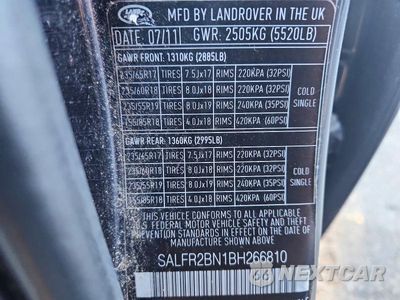 Zdjęcie 13 z 13 samochodu: 2011 LAND ROVER LR2 HSE VIN:SALFR2BN1BH266810 - miniatura