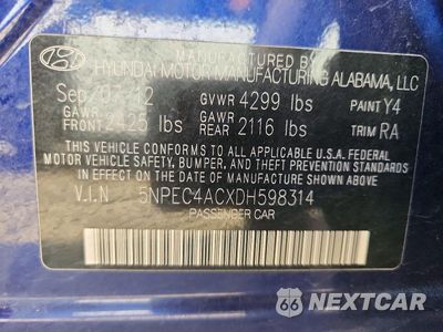 Zdjęcie 12 z 12 samochodu: 2013 HYUNDAI SONATA LIMITED VIN:5NPEC4ACXDH598314 - miniatura