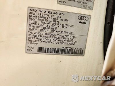 Zdjęcie 13 z 13 samochodu: 2009 AUDI Q7 3.6 QUATTRO VIN:WA1AY74LX9D013557 - miniatura