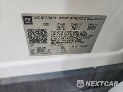 Zdjęcie 13 z 13 samochodu: 2019 CHEVROLET EQUINOX LT VIN:3GNAXKEV2KL215196 - miniatura