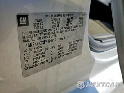 Zdjęcie 12 z 12 samochodu: 2015 CHEVROLET TAHOE K1500 LT VIN:1GNSKBKC2FR199716 - miniatura