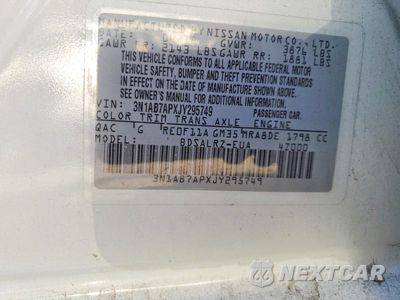 Zdjęcie 13 z 13 samochodu: 2018 NISSAN SENTRA SR VIN:3N1AB7APXJY295749 - miniatura