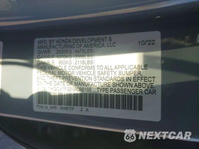 Zdjęcie 12 z 12 samochodu: 2022 HONDA ACCORD SPORT VIN:1HGCV1F32NA088168 - miniatura