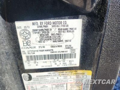 Zdjęcie 12 z 12 samochodu: 2011 FORD F150 SUPERCREW VIN:1FTFW1ET6BFA80275 - miniatura