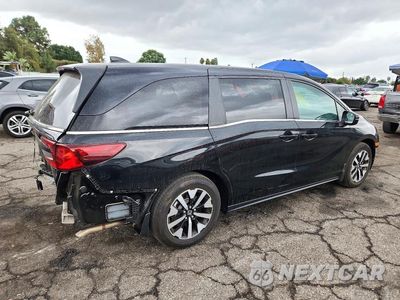 Trzecie zdjęcie samochodu z tyłu: 2025 HONDA ODYSSEY EXL VIN:5FNRL6H67SB067953 - miniatura