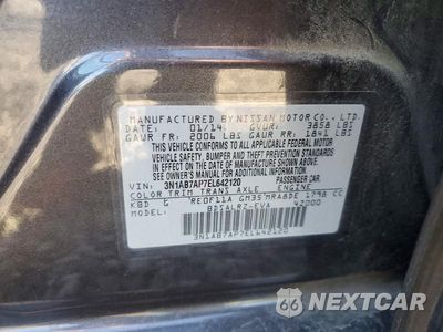 Zdjęcie 12 z 12 samochodu: 2014 NISSAN SENTRA SR VIN:3N1AB7AP7EL642120 - miniatura