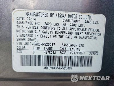 Zdjęcie 12 z 12 samochodu: 2015 INFINITI Q40 BASE VIN:JN1CV6AR5FM520097 - miniatura
