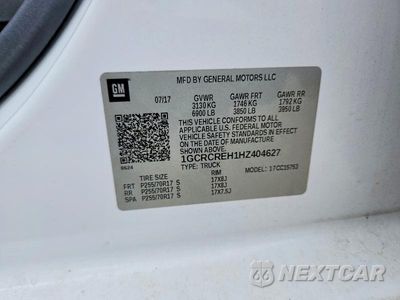 Zdjęcie 12 z 12 samochodu: 2017 CHEVROLET SILVERADO C1500 LT VIN:1GCRCREH1HZ404627 - miniatura