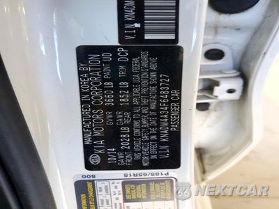 Zdjęcie 12 z 12 samochodu: 2015 KIA RIO LX VIN:KNADM4A34F6483727 - miniatura