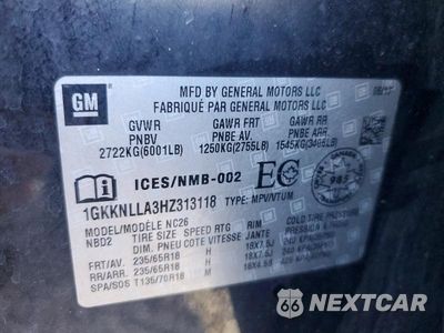 Zdjęcie 13 z 13 samochodu: 2017 GMC ACADIA SLE VIN:1GKKNLLA3HZ313118 - miniatura