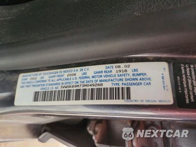 Zdjęcie 12 z 12 samochodu: 2003 VOLKSWAGEN JETTA GLS VIN:3VWSK69M73M049268 - miniatura