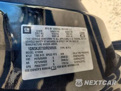 Zdjęcie 13 z 13 samochodu: 2013 CHEVROLET SUBURBAN K1500 LT VIN:1GNSKJE73DR298566 - miniatura