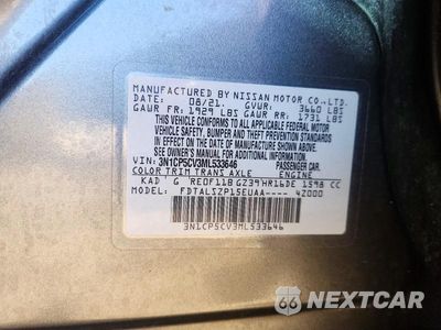 Zdjęcie 12 z 12 samochodu: 2021 NISSAN KICKS SV VIN:3N1CP5CV3ML533646 - miniatura