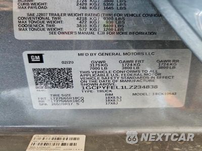 Zdjęcie 12 z 12 samochodu: 2020 CHEVROLET SILVERADO K1500 LT TRAIL BOSS VIN:1GCPYFEL1LZ234838 - miniatura