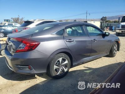Trzecie zdjęcie samochodu z tyłu: 2019 HONDA CIVIC LX VIN:19XFC2F61KE200727 - miniatura