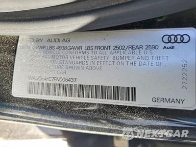 Zdjęcie 12 z 12 samochodu: 2015 AUDI A6 PREMIUM VIN:WAUCFAFC7FN006437 - miniatura