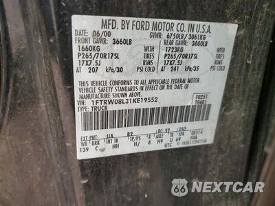 Zdjęcie 12 z 12 samochodu: 2001 FORD F150 SUPERCREW VIN:1FTRW08L31KE19552 - miniatura