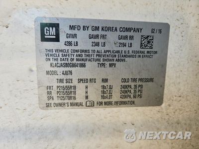Zdjęcie 13 z 13 samochodu: 2016 BUICK ENCORE VIN:KL4CJASB0GB641866 - miniatura