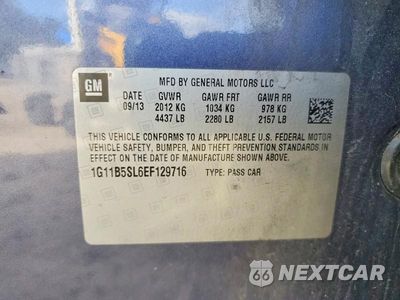 Zdjęcie 12 z 12 samochodu: 2014 CHEVROLET MALIBU LS VIN:1G11B5SL6EF129716 - miniatura