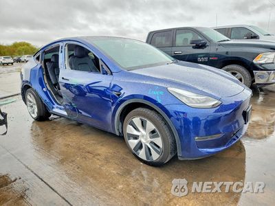 Czwarte zdjęcie samochodu z boku: 2021 TESLA MODEL Y VIN:5YJYGDEEXMF294606 - miniatura