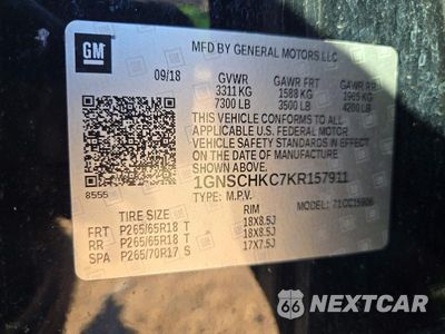 Zdjęcie 13 z 13 samochodu: 2019 CHEVROLET SUBURBAN C1500 LT VIN:1GNSCHKC7KR157911 - miniatura
