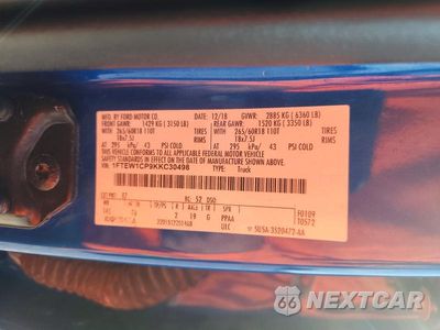 Zdjęcie 12 z 12 samochodu: 2019 FORD F150 SUPERCREW VIN:1FTEW1CP9KKC30498 - miniatura