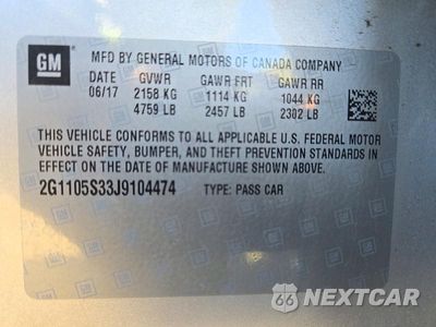 Zdjęcie 12 z 12 samochodu: 2018 CHEVROLET IMPALA LT VIN:2G1105S33J9104474 - miniatura