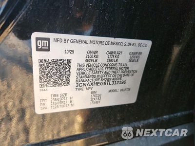 Zdjęcie 14 z 14 samochodu: 2026 CHEVROLET EQUINOX LT VIN:3GNAXHEG8TL312196 - miniatura