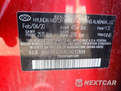 Zdjęcie 12 z 12 samochodu: 2020 HYUNDAI SONATA SEL VIN:5NPEF4JAXLH032884 - miniatura