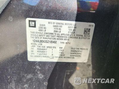 Zdjęcie 14 z 14 samochodu: 2016 CHEVROLET EQUINOX LS VIN:1GNALBEK2GZ105492 - miniatura