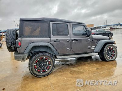 Trzecie zdjęcie samochodu z tyłu: 2018 JEEP WRANGLER UNLIMITED SPORT VIN:1C4HJXDG3JW151381 - miniatura