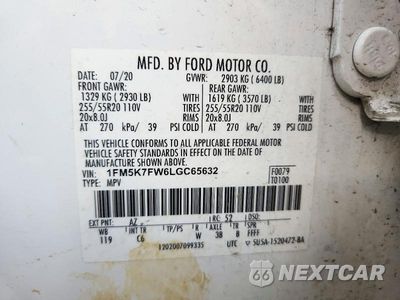 Zdjęcie 13 z 13 samochodu: 2020 FORD EXPLORER LIMITED VIN:1FM5K7FW6LGC65632 - miniatura